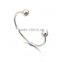 Wholesale High Polishing Bead Jewelry Women Stainless Steel Silver Opem Bangle