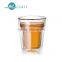 high borosilicate double wall different shape coffee mugs for 100ml