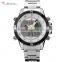 Shark Steel Analog Digital LCD Quatrz Waterproof White Dial Mens Sports Watch