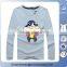 long sleeve t shirt custom print/girls t-shirt with chest print designs on sale