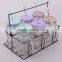 6pcs glass mason jar in a metal rack