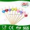 custom colorful heart shape bamboo skewer