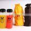 500ml plastic boba tea Bottle With colorful Cap and colorful bag