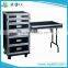 Aluminum Flight Case Carrying 7 Drawers and One Table on Side