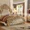 Bisini European Royal Wooden Decorated 5PCS Bedroom Set/Luxury Hand Carved Bedroom Furniture For Presidential Suite (MOQ=1 SET)
