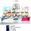 Haonai vintage embossed glass pudding bottle milk bottle with wide mouth cap wholesale