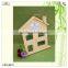 laser engraved house shape pine wooden key rack holder