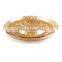 hot sale elegant gold salad plate for holiday cheap glass plate for party