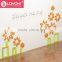 Wall Stickers DIY wood 3D flower shape Home Decal Living Room Murals Wall wood furniture sticker Decor