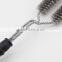 Deluxe Elliptical Head Stainless Steel Bristles BBQ Brush