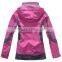 Ladies' 100% polyester windproof mountaineering jacket with inner fleece