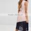 Guangzhou Wholesale Clothing OEM High Neck Sleeveless Lace Evening Dress With Pleated Skirt