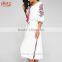 Belted Embroidered Midi Dress With Sleeves New Fashion Boho Clothing Long Sleeve Embroidery Midi Dress HSD7312