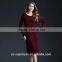 Hot selling winter pure color o-neck long sweater skirt for women