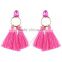 Bohemian jewelry fashion new design colorful tassel dangle earrings for women