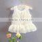 2017 Wholesale new arrival baby clothes organic printing white Little girls boutique custom girls clothing set