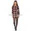 Wholesale bodycon slim pencil party dress design your own fashion checked dress