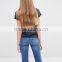 2016 wholesale women t shirt blank cotton t and model shirt with lace sleeve