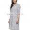Ladies dressy long sleeve turndown collar stripe longling blouse/shirt