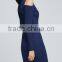 Womens fashion navy blue western style party sweater dress with high quality