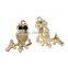 Halloween Owl Gold Plated Black Rhinestone Zinc Based Alloy Pendants