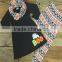 charming kids santa claus applique ruffle christmas cotton girls sets