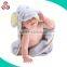 custom swaddle bamboo hooded baby blanket plush elephant blanket