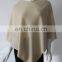 factory wholesale v neck gold Lurex women 100% cashmere ponchos