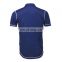 Custom logo CVC pique navy blue polo t-shirt for men
