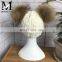 Kids Knitted Hats with Double Fur Balls Baby Cute Winter Warm Beanies Hats Baby Knitted Hat