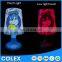 Decorative luxury led desk lamp, led desk lamp Eye Protection round red&blue lamp