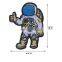 Kids Space Iron On Patch- Fancy Dress Up Play Astronaut Commander Military Badge Astronaut Space Embroidery Patch Applique