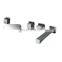 LED 5PCS Widespread Bathtub Faucet Tub Mixer Tap