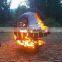 Black Steel Outdoor Hollow Metal Sphere Fire Pits Fire Ball