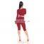2020 Two 2 Pieces Set Crop Top Long Sleeve Summer New Latest Sport Style Colorful Women Jumpsuits And Rompers
