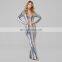 New Arrival Women Sexy Fall Bodycon Dresses Printed Long Sleeve Clubwear Party Casual Dress