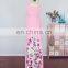 2019 new Women pink floral  Long Summer Dress Mother Daughter Matching (this link for WOMAN)