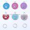 Decorative dog collar accessories paw print charm dog