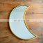 home decoration brass metal frame glass moon mirror wall hanging