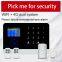 APP smart control supported wireless WIFI GSM 3G home house security burglar alarm system