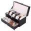 Wholesale jewelry packing box flannel Watch Box Black jewelry gift box watch storage box