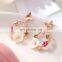 New Arrival S925 Silver Post Summer Gold Butterfly Earrings