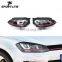 Передний бампер MK7, фары из ABS для VW Golf 7 в стиле MK7 GTI, леворульная версия