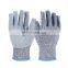 Reinforced Cow Leather on Palm HPPE Cut Resistant Gloves Thumb Crotch And Finger Tips