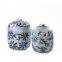 Hand Drawn Chinese Traditional Pattern Of Blue And White Leaves Ceramic Vase For Home Decor Decoration