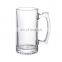 Custom logo large capacity glass beer mugs juice drinking cup for sale