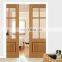 Double leaf interior wood door fire rated pocket door