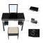 Mirror Makeup Dressing Table Writing Desk with 2 Drawers