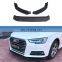 Car front lip Three stage Carbon fiber front lip  front bumper with lips  For Audi A4 B9 2017 2018 2019