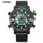 SINOBI 9733 Luxury Men Sport Watches LED Digital Clock Male Leather Military Digital Quartz Wrist Watch